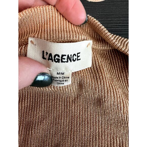 L'Agence Lucas longline cardigan tan M - Picture 3 of 8